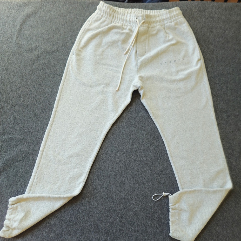 STAMPD Terry Sweatpants 100% Cotton Small Joggers Bungee Drawstring Streetwear